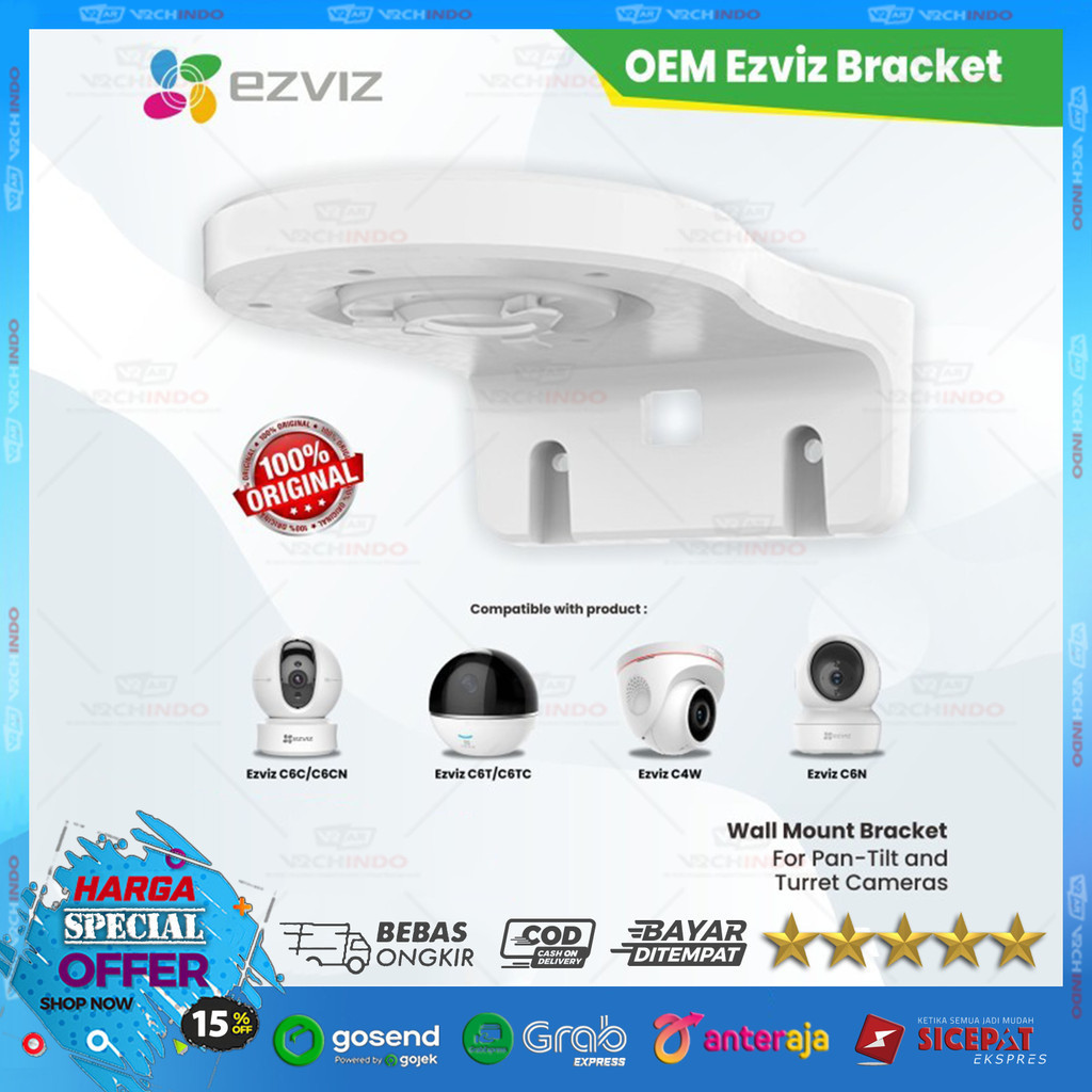 ขายึดกล้องวงจรปิดติดผนังในร่มสําหรับ EZVIZ C6TC, C6CN, C6N, C4W - ติดผนังกล้องทนทานและใช้งานได้จริง!