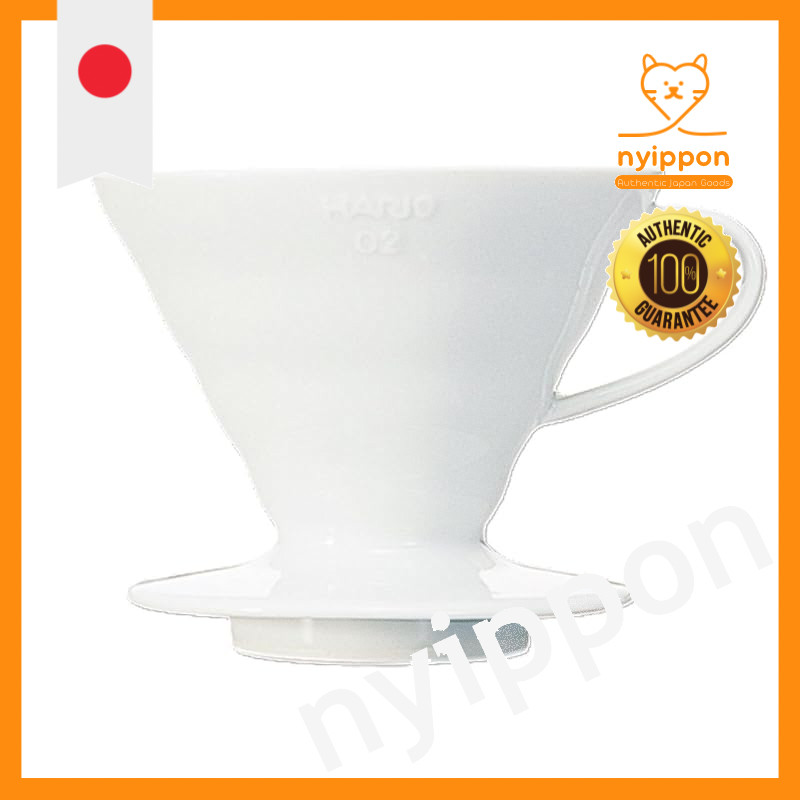 HARIO V60 Transparent Dripper 02 Ceramic W Dishwasher Safe 1-4 Cups 300ml White Made in Japan