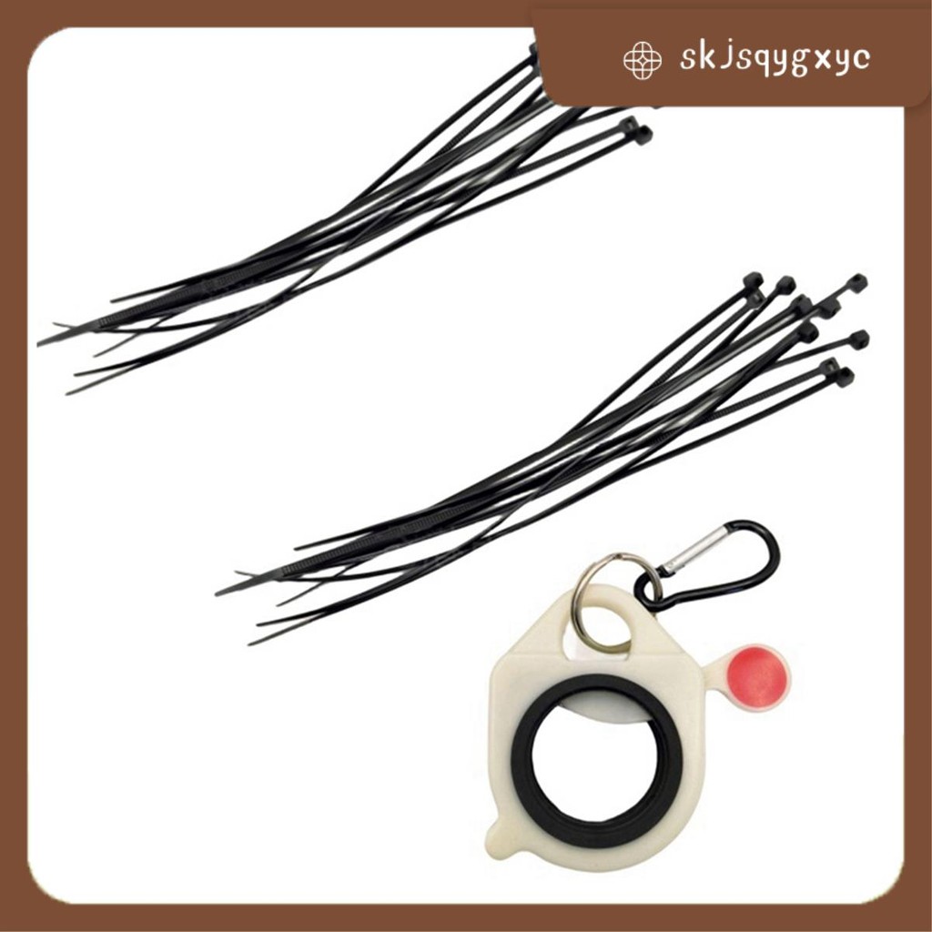 skjsqygxycZip Ties Holder Keeper สําหรับสายไฟแบบพกพาฮาร์ดแวร์เครื่องมือจัดเก็บ Glow in the Dark Zip Tie Organizer