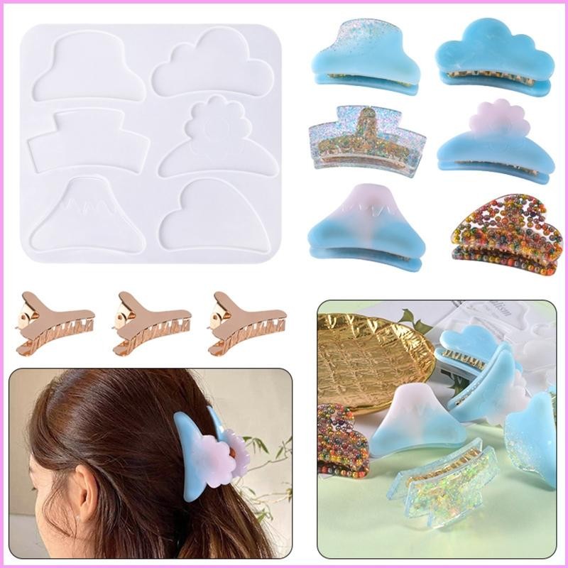 Inf Shiny Glossy ซิลิโคนเรซิ่นแม่พิมพ์ไม่สม่ําเสมอ Shark Hairpin แม่พิมพ์ DIY เครื่องประดับจี้เครื่องประดับอีพ็อกซี่เรซิ่น Crafting Mol