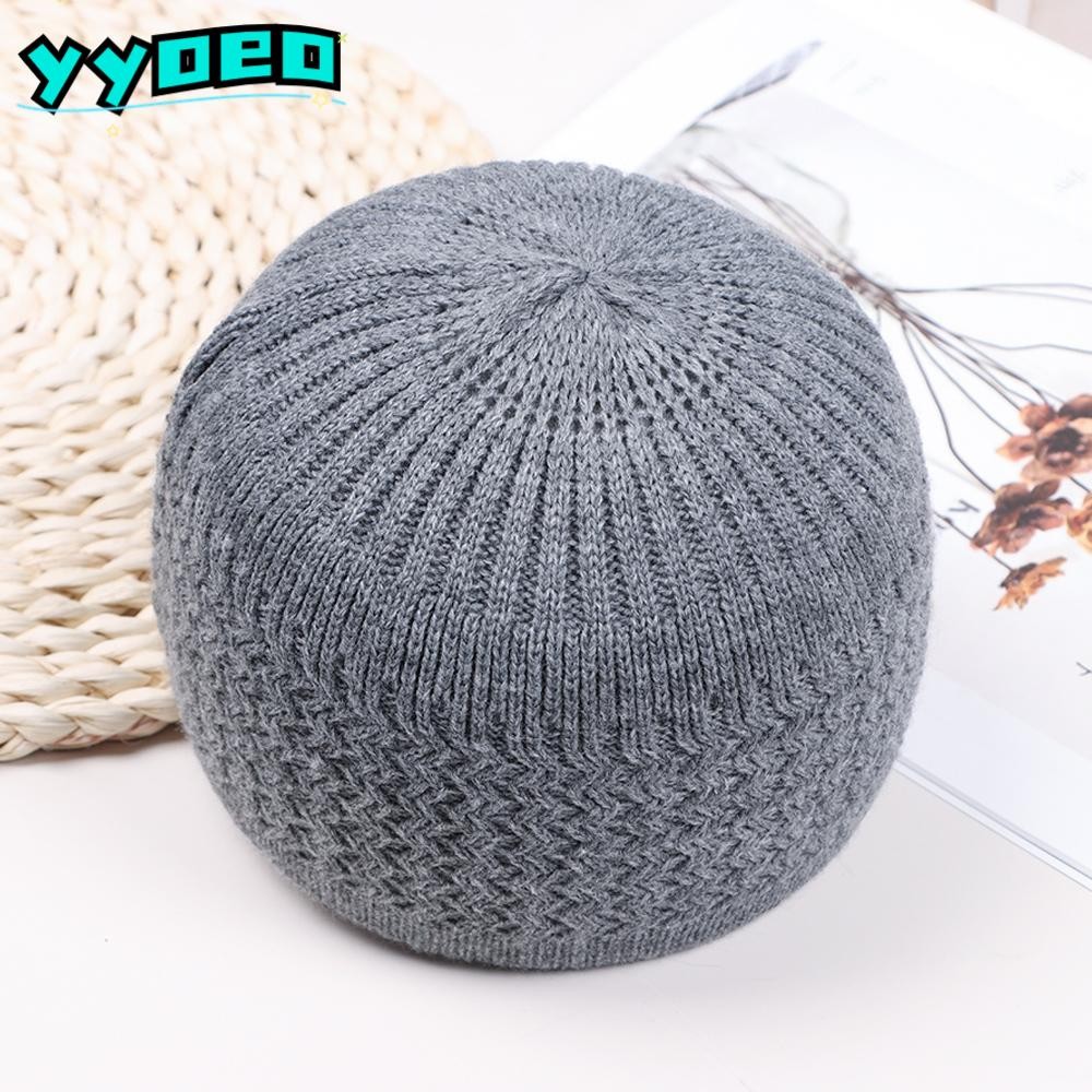 Yyoeo หมวกมุสลิมผู้ชายสวดมนต์ Kippah หมวกถักมัสยิดหมวก