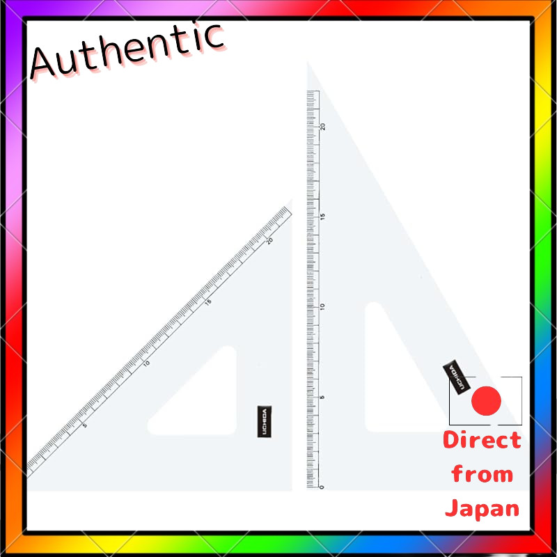 Uchida เครื่องมือวาดภาพ ไม้บรรทัดสามเหลี่ยม Uchida 18cm x 2mm มีสเกล 1-809-1802.
