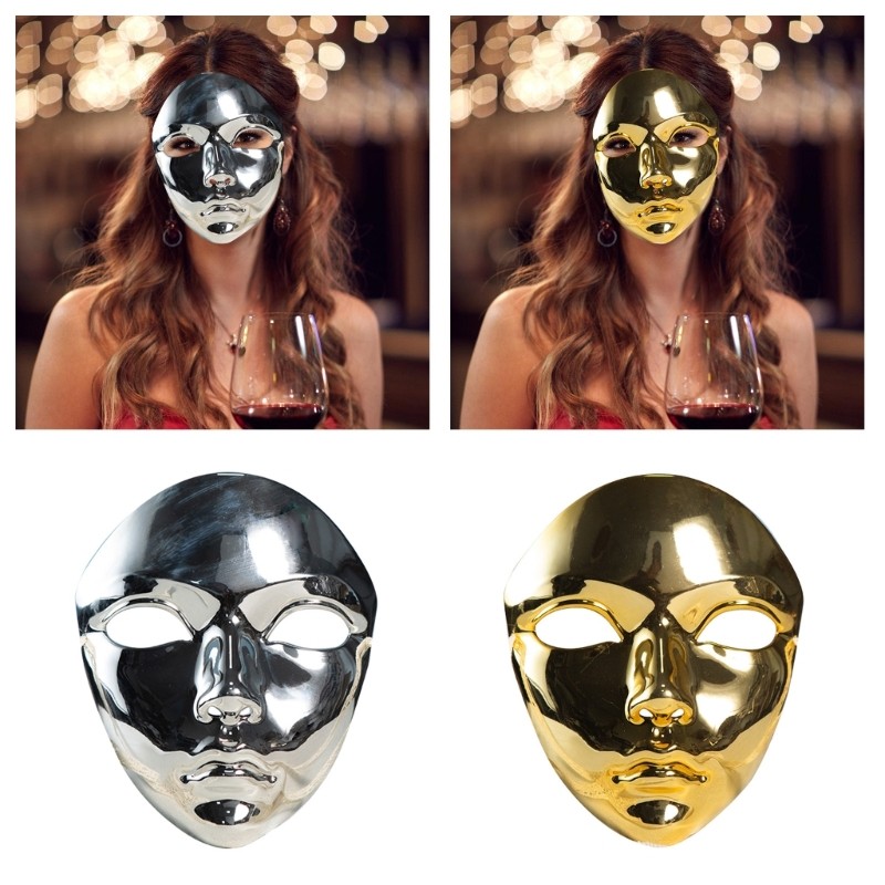 AB Metallic Color Masquerade เครื่องแต่งกายอุปกรณ์เสริมสําหรับผู้หญิงผู้ชาย