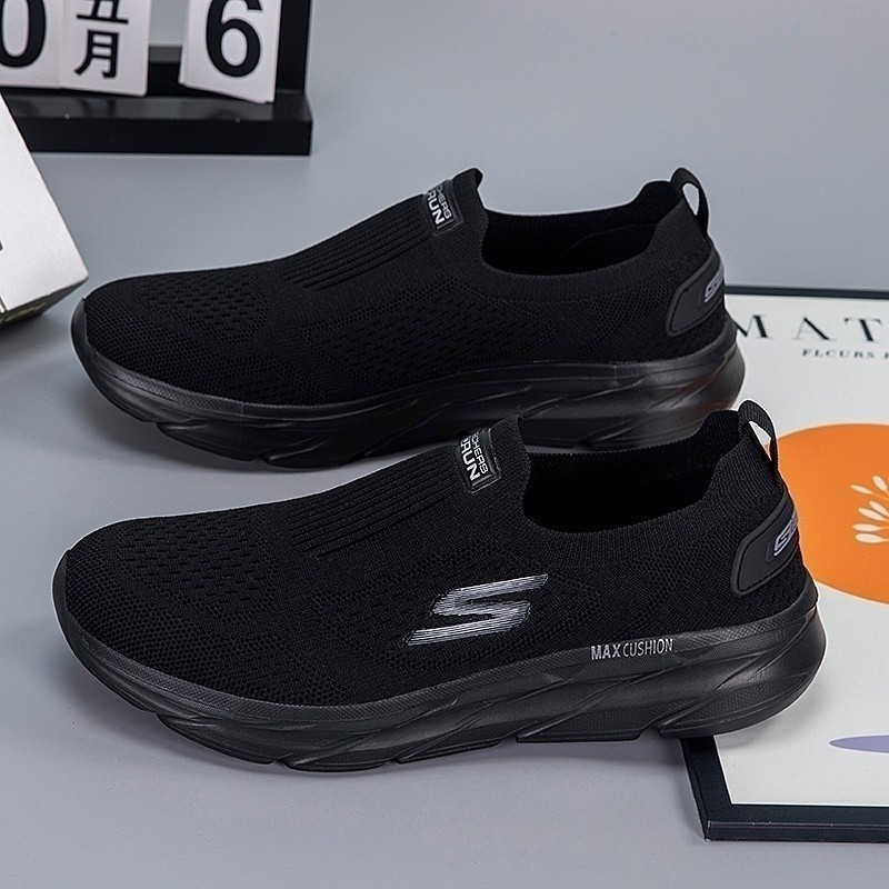 จัดส่งด่วน Skechers_Max Cushion Summer Slip On รองเท้าผ้าใบผู้หญิง รองเท้ากีฬา รองเท้าผ้าใบผู้หญิง NESQ CE99 QX0D REWM G9WV