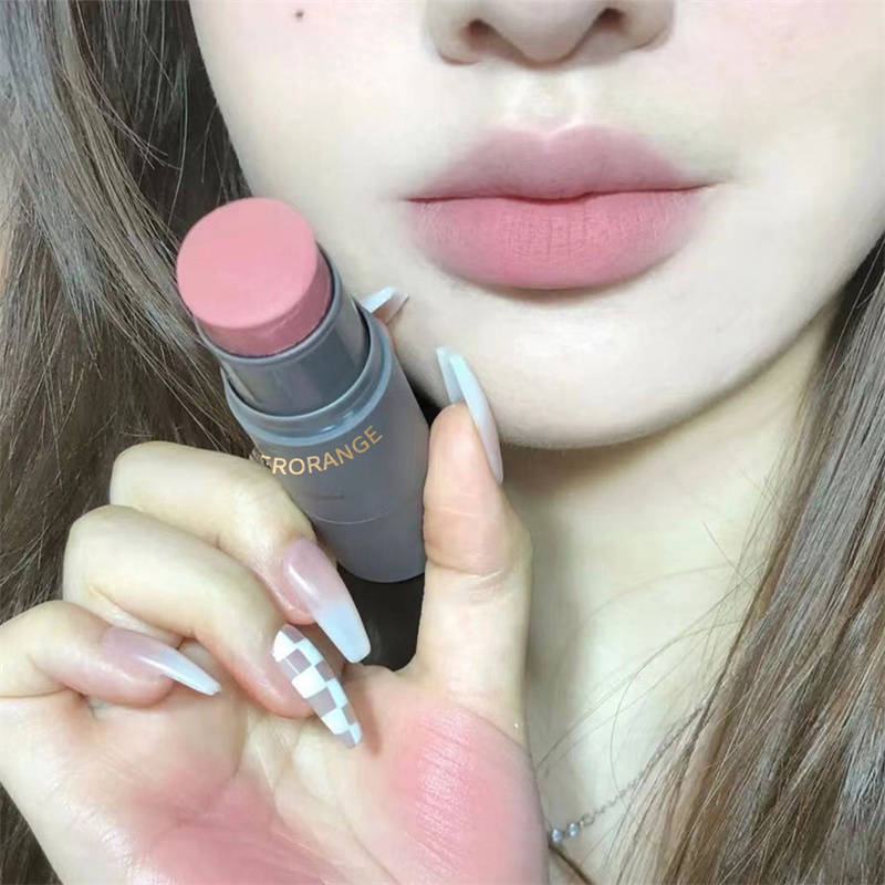 Herorange Smooth Matte Blush Stick สําหรับการผสมผสานและแอพพลิเคชั่นสีได้ง่าย