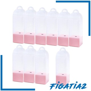[Figatia2] กล่องของขวัญ ลายดอกไม้ พร้อมที่จับ สําหรับใส่ดอกไม้ 10 ชิ้น