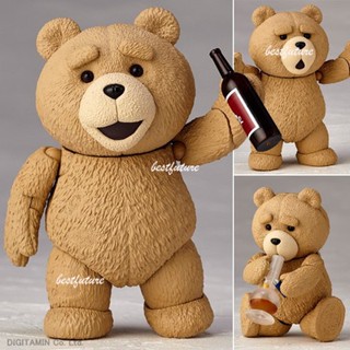 โมเดลตุ๊กตาฟิกเกอร์ Revoltech Teddy Bear TED2 Yamaguchi Articulado ของเล่นสําหรับเด็ก