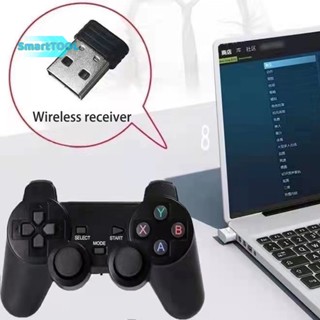 Utzn&gt; เกมแพดไร้สาย 2.4GHz สําหรับแล็ปท็อป USB สําหรับ PS3 Android TV Box Windows