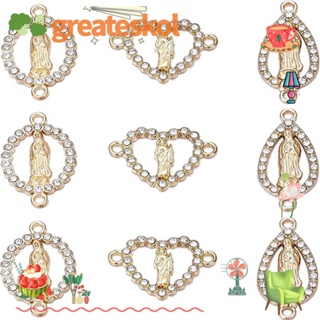 Greateskol จี้อัลลอย รูปเหรียญ ประดับพลอยเทียม สีทอง พร้อมห่วง 45 ชิ้น