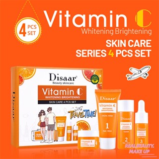 [COD] Disaar Skin Care Travel Set VC Moisturizing And Brightening ชุดสี่ชิ้นโลชั่นน้ำ ชุดดูแลผิวแบบพกพา Hydrating And Moisturizing Toner [realbeauty]