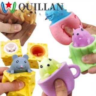 Quillan ถ้วยป๊อปอัพ รูปกระรอก หมู และชีส หลายแบบ สุ่มสี