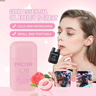 Nicor Nose Stick ของแท้ Mint Nasal Passage Stick ชั้นดูดจมูกขับรถสดชื่น Sober Stick Repair กล่องจมูก Double-Hole Refreshing Stick Aube