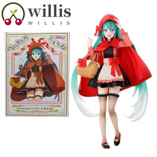 Willis โมเดลฟิกเกอร์ Miku Hatsune Action Figures Miku Hatsune น่ารัก ขนาด 18 ซม. สีแดง ของเล่นสําหรับเด็ก