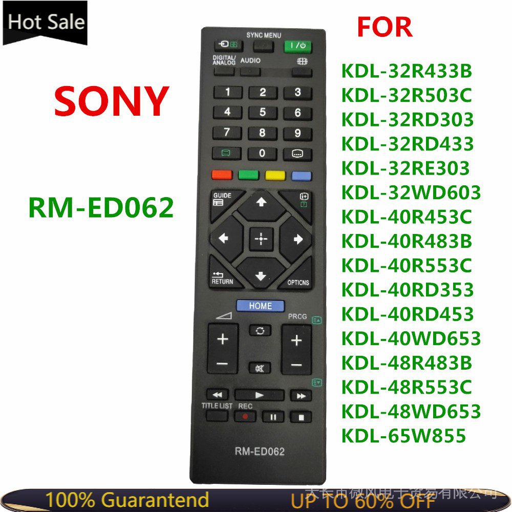 ใหม่ RM-ED062 รีโมทคอนโทรลสําหรับ Sony RM ED062 LCD TV KDL-32R433B KDL-32R503C KDL-32RD303 KDL-32RD4