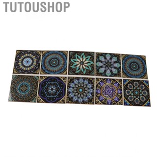 Tutoushop 10PCS Wall Tile Art   Self Adhesive Wallpaper For DIY Home HG