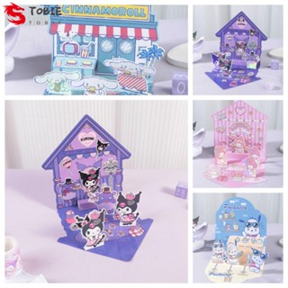 Tobie สติกเกอร์กระดาษ รูปการ์ตูนอนิเมะ Cinnamoroll Melody 3D สําหรับตกแต่ง DIY