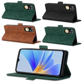 เคสโทรศัพท์มือถือหนัง แบบพับได้ สําหรับ OPPO A17K