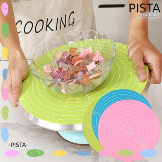 Pista แผ่นหมุนเค้ก 12 นิ้ว ทนความร้อนสูง ไม่ติดผิว พร้อมสเกลขนาด