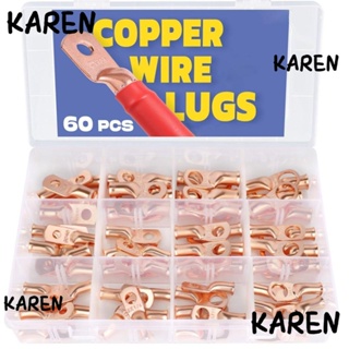 Karen หางปลาทองแดง 12 ขนาด AWG 8 6 4 ขั้วต่อแบตเตอรี่ เครื่องใช้ในครัวเรือน 60 ชิ้น