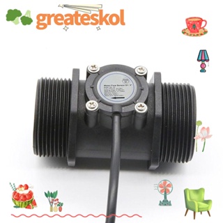 Greateskol เครื่องวัดการไหลของน้ํา พลาสติก สีดํา เกลียวตัวผู้ 5-150 ลิตร ต่อนาที G1-1/2 นิ้ว