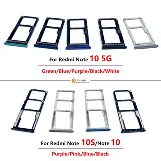 Guoyin- ถาดซิมการ์ด อะไหล่อะแดปเตอร์ซิมการ์ด แบบคู่ สําหรับ Xiaomi Redmi Note 10 Note 10S Note 10 Pro 4G 5G