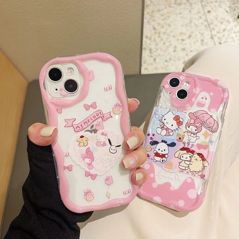 เคส iphone hone 11 12 13 14 15 plus Pro Max iphoneX Xr Xs Max 7 8 6s plus สีสันรักการ์ตูน Katie เคสโทรศัพท์โปร่งใสนุ่ม