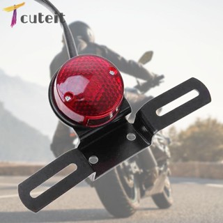 Tcuteit ไฟท้ายรถจักรยานยนต์ 12V สไตล์เรโทร