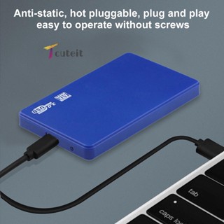 Tcuteit เคสฮาร์ดดิสก์มือถือ HDD SSD USB3.0 เป็น SATA 2.5 นิ้ว