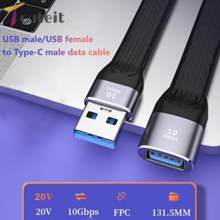 Tcuteit สายชาร์จ USB ตัวผู้ และตัว C แบบสั้น ยืดหยุ่น ชาร์จเร็ว