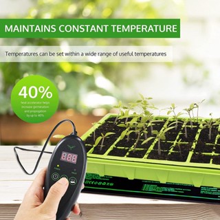 UHomee 20x10inch Seedling Heat Mat Digital Thermostat Combo Set Plants Heating Pad for Seed Starting