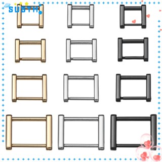 Susth ห่วงหัวเข็มขัดโลหะ ทรงสี่เหลี่ยมผืนผ้า ถอดออกได้ DIY สําหรับคล้องกระเป๋าหนัง งานฝีมือ