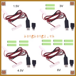 Bang สายเคเบิลแบตเตอรี่ USB Type C เป็น Dual LR6 AA แบบเปลี่ยน 1-4 ชิ้น สําหรับไฟคริสต์มาส LED