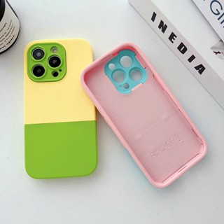 เคสกำมะหยี่ ใช้สำหรับ iPhone 12 pro max ใช้สำหรับ iPhone 13 pro max ซิลิโคน กันกระแทก สีแคนดี้ เคสไอโฟน 14 pro max 14plus case for iPhone11promax xsmax xr xs 7plus 8plus 3 in 1