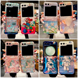 เคสโทรศัพท์มือถือ กันกระแทก ลายการ์ตูนภาพวาดสีน้ํามัน รูปดอกไม้ สําหรับ Samsung Galaxy Z Flip5