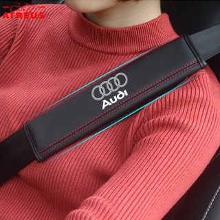 2 ชิ้น Audi ปลอกสวมหุ้ม สําหรับสายเข็มขัดนิรภัยในรถยนต์ ปลอกหนังหุ้มเข็มขัดนิรภัย สำหรับ Audi A3 8l A1 Q5 TT mk2 A5 A4 B7 B8 B5 A6 C7 C6  Q7 Q3 Q2 E-tron