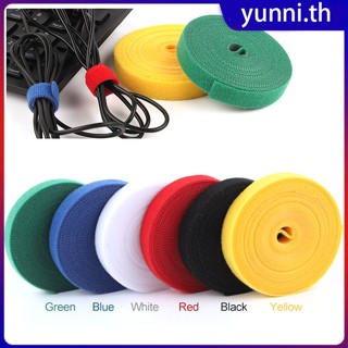 5 m/ม้วนไนลอน Velcro สาย Tie Diy นำกลับมาใช้ใหม่คู่ด้าน Velcro Patch เทปสาย Winder Management Cable Organizer Yunni