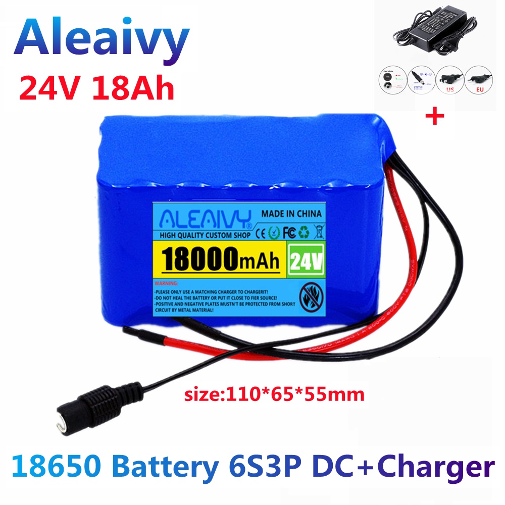 18650 E-bike 24V lithium battery pack 18Ah 6S3P 25.2v 18000mAh Electric Bicycle Moped /Electric/Li i