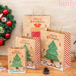 Lanfy ถุงขนมคุกกี้ ขนมขบเคี้ยว ของขวัญคริสต์มาส สําหรับเด็ก 12 ชิ้น