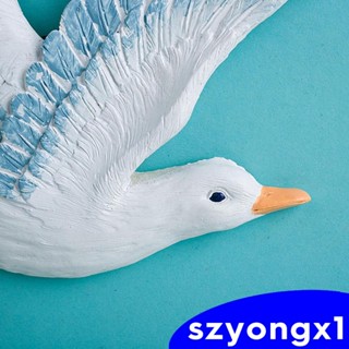 [Szyongx1] ประติมากรรมเรซิ่น รูปนกพิราบบิน สันติภาพ 3D สําหรับแขวนตกแต่งผนัง 3 ชิ้น