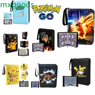 Mxgoods อัลบั้มการ์ดโปเกม่อน ลายการ์ตูนโปเกม่อน Pikachu 4 ช่อง 400 ชิ้น