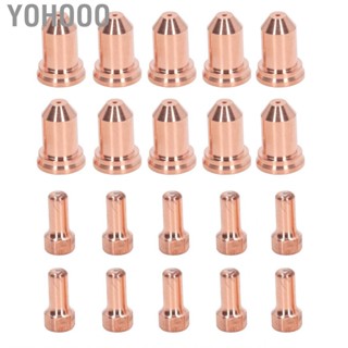 Yohooo 20Pcs/set Plasma Cutting Torch Nozzles Electrodes Brass Set for PTM 80