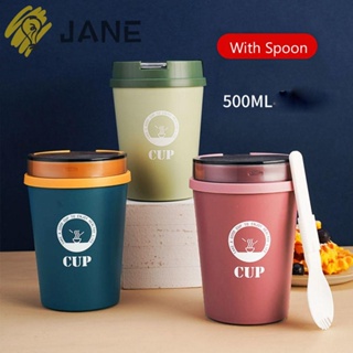 Jane กล่องอาหารกลางวัน อเนกประสงค์ ขนาด 500 มล. เข้าไมโครเวฟได้ สําหรับเด็ก