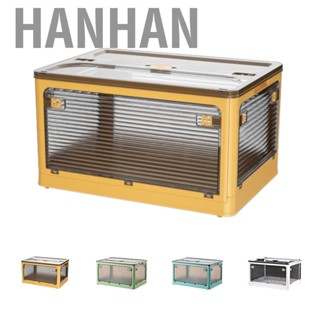 Hanhan Clothes Storage Box Clear Transparent 4 Way Opening Bottom Pulley Design Plastic PET Container for Home