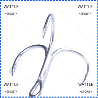 Wattle ตะขอตกปลา เหล็กคาร์บอน นิกเกิล สีขาว 8 ขนาด 2 ชิ้น