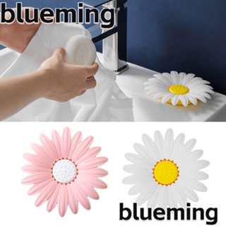 Blueming2 จานวางสบู่ แบบสองชั้น ลายดอกเดซี่น่ารัก สร้างสรรค์ สําหรับห้องครัว ห้องน้ํา