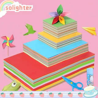 Solighter กระดาษถ่ายเอกสาร ขนาด A4 แฮนด์เมด หลายสี สําหรับเด็ก 100 ชิ้น