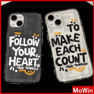 Mowin - เข้ากันได้สำหรับ เคสไอโฟน เคสไอโฟน11 เคส iphone 11 กรณีถุงลมนิรภัย TPU Soft Case โปร่งใสกันกระแทกป้องกัน Simple สีขาวภาษาอังกฤษใช้งานร่วมกับ iPhone 14 13 PRO MAX 12 PRO MAX 11 XR XS 7Plus 8 PLUS