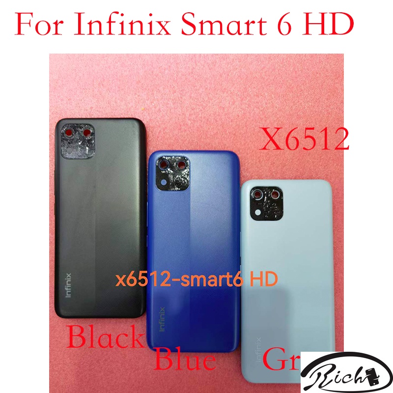 เคสแบตเตอรี่ด้านหลัง พร้อมเลนส์ สําหรับ Infinix Smart 6 HD X6512 Hot 12 Play X6816