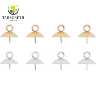 Tarsureth ถ้วยสเตนเลส 8 มม. สีทอง สีเงิน ประดับมุก ลูกปัด สําหรับทําเครื่องประดับ