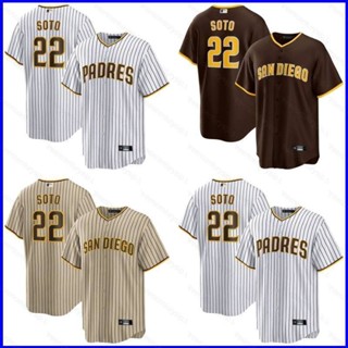 เสื้อกีฬาเบสบอล ลายทีม GP1 MLB San Diego Padres No.22 Soto เวอร์ชั่นผู้เล่น PG1 สําหรับผู้ชาย และผู้หญิง